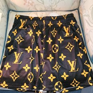 Bravest studios louis vuitton black and gold shorts large - Main Image